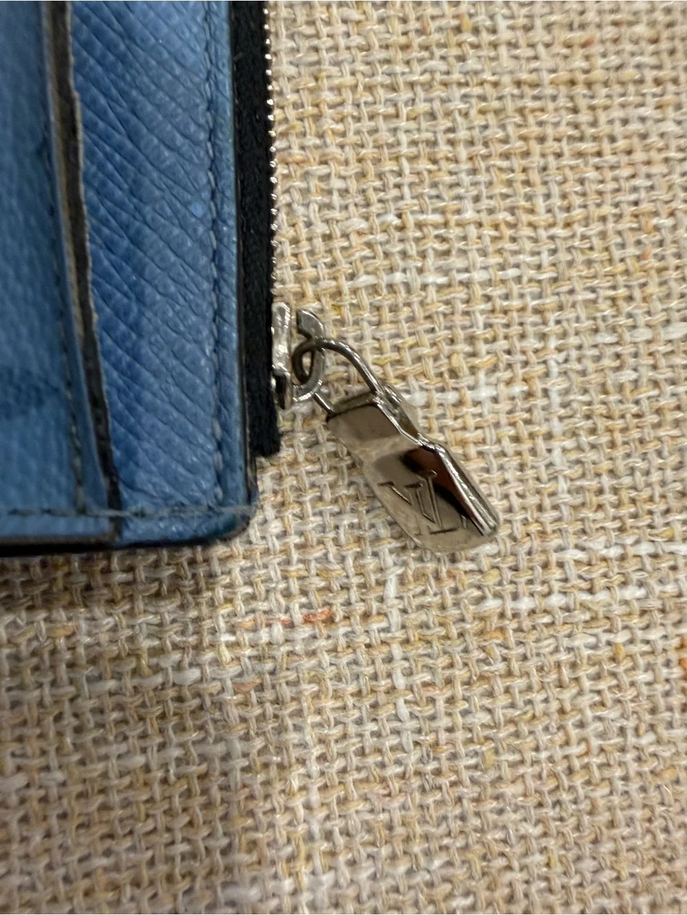 Louis Vuitton Men’s Blue Limited Edition Monogram Card Holder with Zip